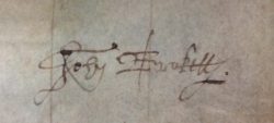 Sir John Brokett's signature E179/121/224 1572