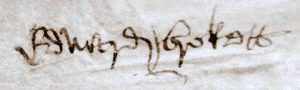 Edward Brokett of Broadfield and Letchworth's signature 1544