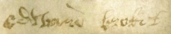Edward Broket of Tempsford's signature 1591
