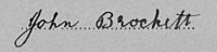 John Wilson Brockett signature 1914