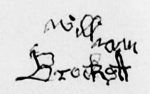 William Brockett's signature 1620