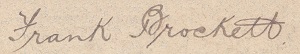 Frank Brockett signature 1915