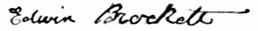 Edwin Brockett WWI draft card signature