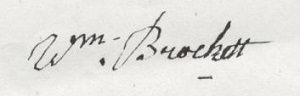William Brockett of Redhouse signature 1821