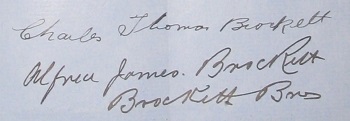AJ and CT Brockett signatures SA 1907