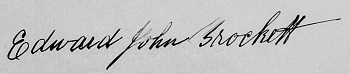 EJ Brockett signature SA 1872