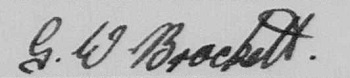 GW Brockett signature SA 1947